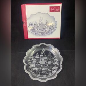Christmas Crystal Candy Sweet Dish Nut Bowl- MIKASA Winter Wonderland
